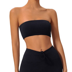 Sujetador deportivo ligero sin tirantes de alta sujeción, transpirable, elástico, cómodo, sin aros, con soporte frontal medio, talla XS, máxima sujeción - Product Image 4