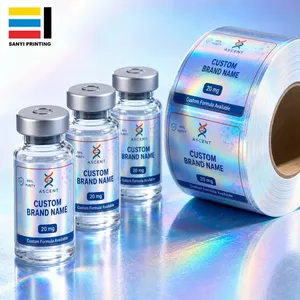 สติกเกอร์กาวกันน้ำแบบโฮโลแกรมสำหรับขวดแก้วขนาด 10 มล. พร้อมบริการออกแบบงานศิลป์อย่างรวดเร็วฟรี - Product Image 6