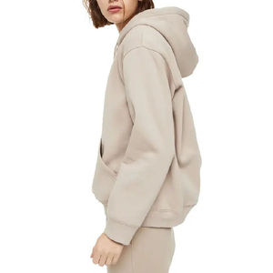 ชุดวอร์มลำลองแบบ unisex มีฮู้ด แขนยาว ผ้าฝ้าย 100% ระบายอากาศได้ดี สีพื้น พิมพ์ลายโลโก้ ทรงหลวม สวมใส่สบาย - Product Image 3