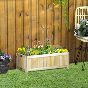 Fioriera Rialzata Pieghevole in Legno 28x12 pollici per Giardino e Patio, Orto Rialzato per Verdure, Erbe e Fiori, Forniture da Giardino - Product Image 2