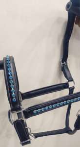 Harnais en cuir pour cheval, design élégant, harnais anatomique en cuir véritable, fabrication sur mesure de harnais de dressage en cuir véritable. - Product Image 2