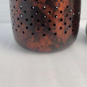 <b>Set</b> Of 2 Copper Antique Finish Lantern With Modern Design Perfect Lighting Accessory For Hotels Resorts And Living Spaces - Product Image 4