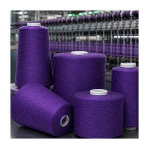 Hilo morado 100% algodón hilado en anillo para tejido textil, absorbente de humedad, hecho en India con calidad superior. - Product Image 2