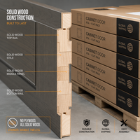 Ensemble de meubles de cuisine modernes sans poignées en bois massif écologique, modulaire, à assembler soi-même (RTA), garantie 5 ans et plus pour appartement