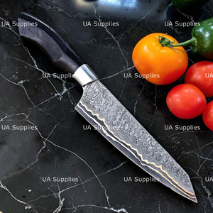Cuchillo de Cocina de Cobre Forjado a Mano con Hoja de Damasco, Mango Personalizado Premium, Cuchillo Profesional para Cocinar, Fabricante Mayorista - Product Image 4
