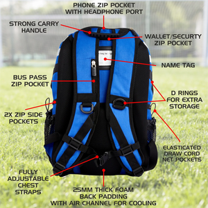 Rugby Training Backpack With Ball Compartment And <b>Boot</b> Pocket Large Capacity Sports Gear Bag For Team And Practice Use - Product Image 4
