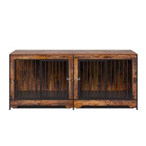 Cuccia per Cani Extra Large da 75 Pollici con Doppia Porta e Divisorio per 2 Razze Grandi, Alta Qualità, Arredamento per Animali Domestici - Product Image 4