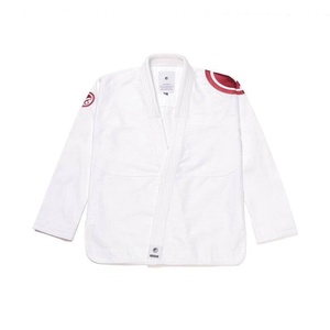 Uniforme de Judo Blanco, 100% Algodón, Corte Regular, Unisex para Adultos, Duradero, Teñido Liso, Logotipo en la Manga Izquierda - Product Image 1