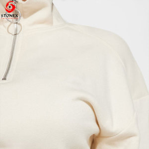 Conjunto Deportivo Premium de 2 Piezas para Mujer, Sudadera Corta con Media Cremallera y Pantalones Deportivos de Cintura Alta, Logotipo Personalizado, Servicios OEM - Product Image 5
