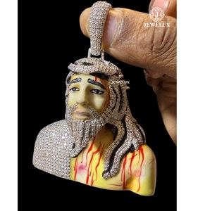 Nouvel Arrivage Pendentif Cartoon Iced Out entièrement serti de diamants, Bijou Hip Hop, Pièce d'exception de fournisseur indien, Meilleur prix disponible - Product Image 1