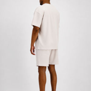 Mens Oversized T Shirt Shorts <b>Set</b> Casual Summer Two Piece Outfit Custom OEM ODM Breathable 100% Cotton Streetwear Premium - Product Image 2