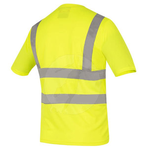 T-shirt de sécurité haute visibilité en polyester, personnalisable, avec bandes réfléchissantes, en matière légère et confortable – Fournisseur direct usine - Product Image 2