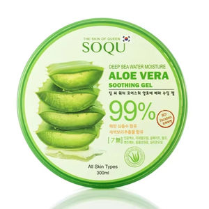 Gel apaisant à l'aloe vera de la marque cosmétique coréenne n°1 SOQU, ingrédients biologiques hydratants et régulateurs de sébum. - Product Image 1