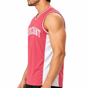 Débardeur de basketball pour homme, sans manches, col en V, maillot de sport athlétique, vêtements de fitness, tenue de gym, tissu premium. - Product Image 4