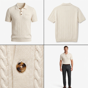 Custom Men's Canvas Breathable 180g for Shirt High-End <b>Silky</b> Smooth Soft Casual Business Office Short Sleeve Luxury <b>Tops</b> Bulk - Product Image 5