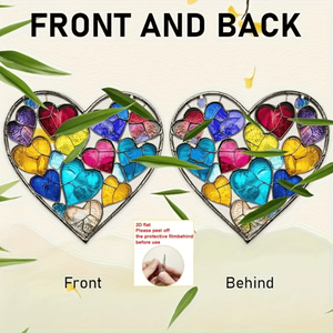 CIFbuy Acchiappasole a Cuore Arcobaleno in Acrilico Cristallo, Decorazione Colorata da Appendere alla Finestra per San Valentino, Giardino Primaverile, TikTok - Product Image 5