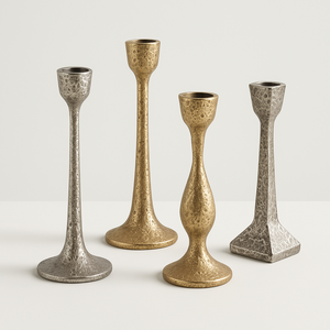 <b>Brass</b> Metal Taper Candle Holder Decorative <b>Candlestick</b> Stand for Home Wedding Hotel Use - Product Image 5