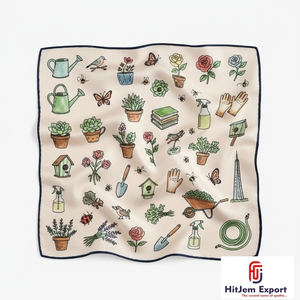 Collection en gros de foulards personnalisés haut de gamme, imprimés effet soie, hijabs tendance, écharpes carrées et châles de cou - Product Image 6