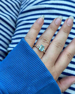 IGI/GIA Lab Grown Vintage 14K oro amarillo boda/anillo de compromiso Diamante de corte esmeralda Unisex perfecto aniversario y regalo de fiesta - Product Image 3