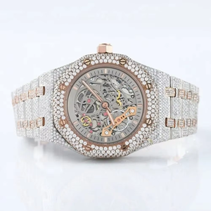 Reloj de Pulsera de Acero Inoxidable con Esfera de Cuarzo Analógica y Diseño de Esqueleto, para Uso Unisex y a la Moda - Product Image 1