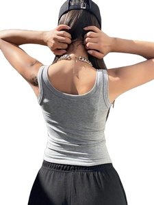 Débardeur tricoté sans manches confortable pour femme grande taille, col rond, couleur unie, respirant, décontracté, à porter au quotidien en automne - Product Image 5