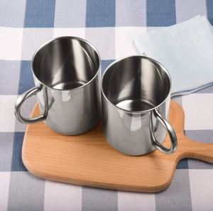 Stainless Steel Coffee <b>Mugs</b> Camping Double Wall BPA Free Metal Tea Cup Wide Handle - Product Image 4