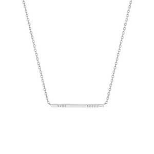 Colliers délicats pour femmes avec pendentif barre géométrique en diamant de laboratoire rond, serti pavé, pour usage quotidien, vente en gros, or 10k 14k 18K - Product Image 3