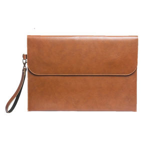 Housse d'ordinateur portable unisexe en cuir imperméable et légère, antichoc, protectrice, pour ordinateur portable de 13 à 15,6 pouces, pochette de transport fine - Product Image 4