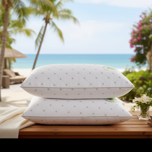 Almohada de Microfibra Suave Tamaño Queen de 20x30 Pulgadas, Cojín de Tela de Poliéster Premium con Patrón Cuadrado para Cama en Casa o Hotel - Product Image 3