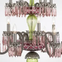 Lustre ASFOUR St Louis à 18 lumières, lustre en cristal de luxe, style français élégant, luminaire de plafond fait à la main pour la décoration de la maison