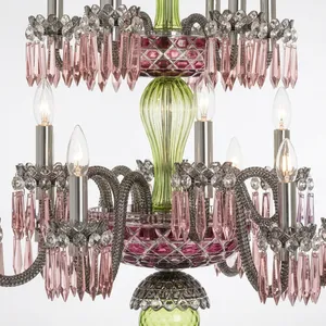 Lámpara de araña ASFOUR St Louis de 18 luces, lámpara de araña de cristal de lujo, elegante lámpara de techo hecha a mano de estilo francés para decoración del hogar - Product Image 5