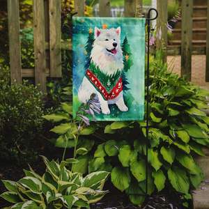 Bandera de jardín de Navidad samoyedo Bandera de buzón decorativa multicolor y ilustraciones de Patio para patio y césped para macizos de flores - Product Image 2