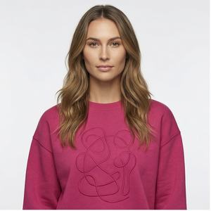 Sudadera de cuello redondo de gran tamaño con logotipo personalizado para mujer, venta al por mayor, sudaderas con capucha de talla grande para mujer, sudadera de algodón - Product Image 1