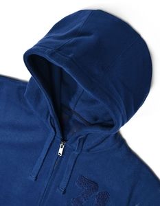 Sudadera con capucha de invierno para hombre al por mayor, 100% algodón, tejido de punto, transpirable, con cremallera, estampado personalizado, peso de tela personalizado, alta calidad - Product Image 4