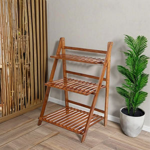 Étagères à plantes en bois, bois d'acacia vietnamien de haute qualité, porte facile à assembler, respectueux de l'environnement pour le jardin, la serre - Product Image 3