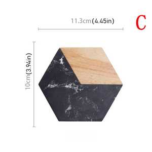 Decorative Wood Marble <b>Drink</b> <b>Coaster</b> Set Premium Handmade Stone <b>Coasters</b> for Restaurant Cafe And Hotel Use - Product Image 5