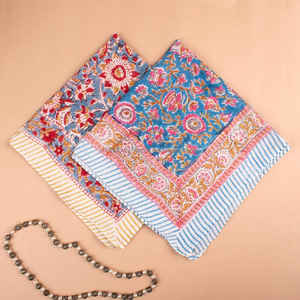 Pañuelos de algodón hechos a mano, elegante, ligero, para el pelo, para el cuello, estampado Vintage, para niños y adultos, para ropa regional - Product Image 6