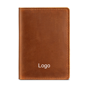 Cartera Minimalista de Cuero Genuino para Tarjetas, Diseño Delgado de 6 Pulgadas para Tarjetas de Crédito, Colores Marrón y Beige, Porta Pasaportes de Cuero - Product Image 6