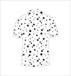 Men’s White Black Polka Dot Polo Shirt Short Sleeve Casual Breathable Slim Fit Summer Golf Shirt Custom Logo OEM - Product Image 5