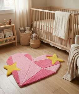 Tapis en laine rose moderne de luxe, forme régulière, en peluche tuftée, tapis décoratif doux pour la chambre à coucher, le salon, tapis d'appoint personnalisé - Product Image 4
