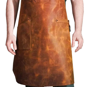 Tablier de travail en cuir unisexe de haute qualité, respirant, fait main, confortable et résistant, avec poches, pour chef et boucher - Product Image 6