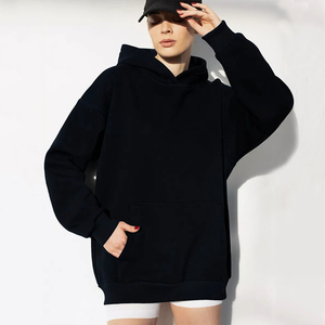Sudadera con Capucha Extra Grande para Mujer, de Color Sólido, de Algodón y Felpa, de Manga Larga, con Bolsillos, Ropa Casual de Otoño - Product Image 5