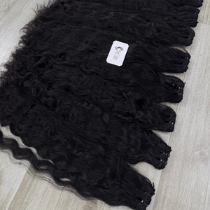 Extensiones de Cabello Humano Vietnamita Natural Ondulado con Cutícula Alineada, Color Negro Natural, de la Marca Sun Hair Company - Product Image 5