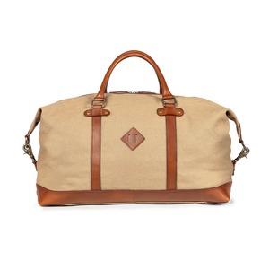 Bolsa de Viaje de Lona y Cuero con Cierre, Impermeable, Estilo Vintage, para Fin de Semana, Gimnasio o Viajes Cortos, LCTB-0001 - Product Image 1