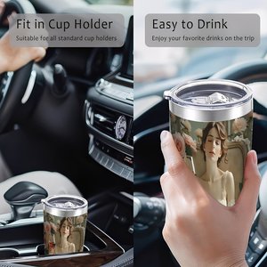 Vaso de Acero Inoxidable de 20 oz, Personalizado con Foto, Impresión por Sublimación, Doble Pared Aislada, Taza de Viaje - Product Image 4