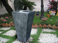 Ensemble de 3 jardinières carrées en béton minimalistes pour plantes vertes et fleurs d'extérieur