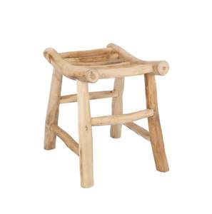 Solid Teak Waterproof Eco-Friendly Stackable Garden Chair Backless Wooden Outdoor <b>Stool</b> Patio Seat - Product Image 3