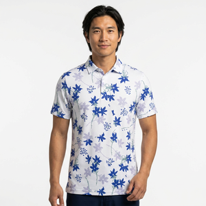 เสื้อโปโลผู้ชายพิมพ์ลายแขนสั้นผ้าฝ้ายลำลองระบายอากาศได้ดีทรงปกติ - Product Image 6