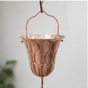 ชุดถังแขวนโซ่ทองแดงสำหรับตกแต่งสวนกลางแจ้ง สไตล์เรียบง่าย - Product Image 5