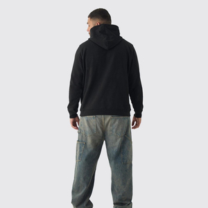 Chaleco con Capucha para Hombre, Sin Mangas, con Cierre, Ropa Casual, Negro y Blanco, Corte Regular, Ecológico, Antiarrugas - Product Image 2